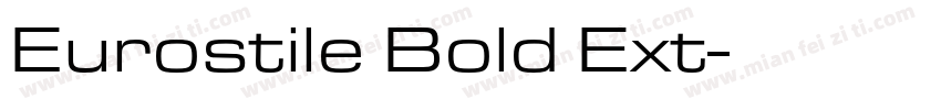 Eurostile Bold Ext字体转换
